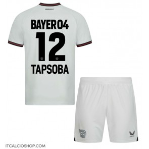 Bayer Leverkusen Edmond Tapsoba #12 Seconda Maglia Bambino 2023-24 Manica Corta (+ Pantaloni corti)